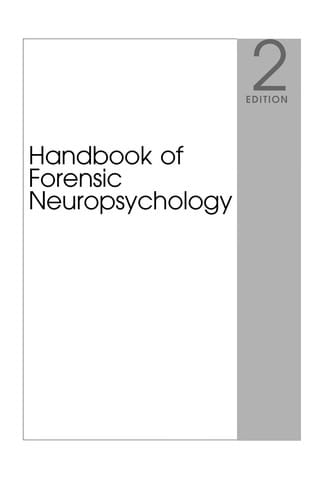 The handbook of forensic neuropsychology