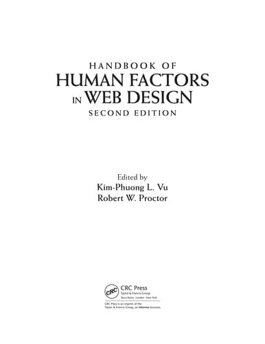 Handbook of human factors in Web design
