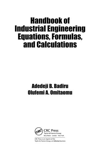 Handbook of industrial engineering calculations and practice