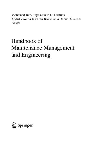 Handbook of maintenance management and engineering
