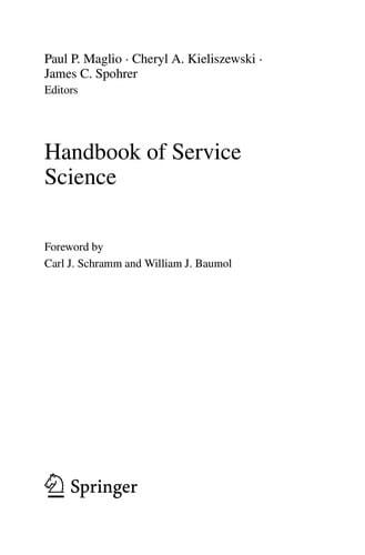 Handbook of service science