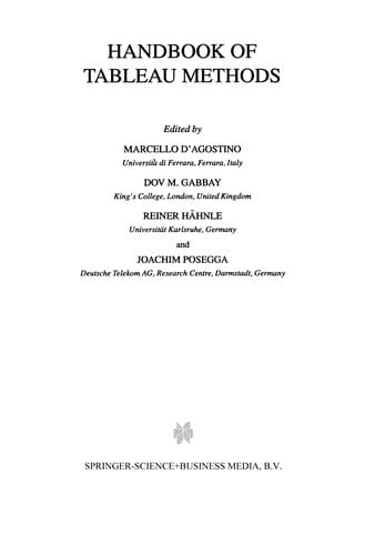 Handbook of Tableau Methods