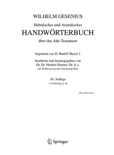 Hebra isches und arama isches Handwo rterbuch u ber das Alte Testament