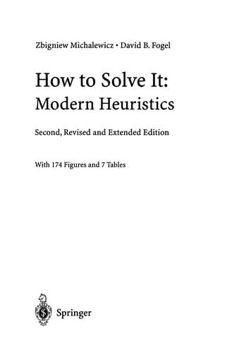 How to Solve It: Modern Heuristics