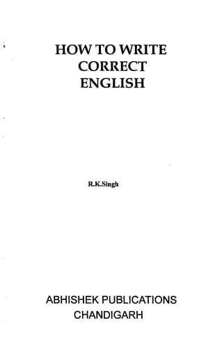 How to write correct English