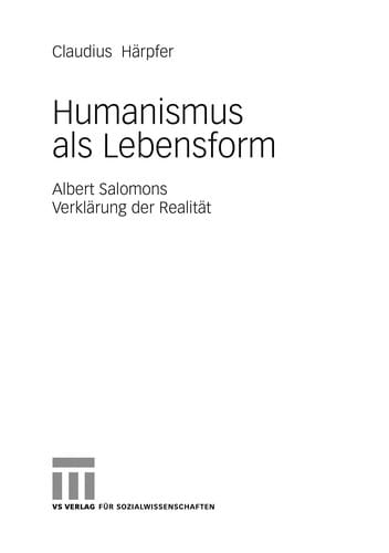Humanismus als Lebensform