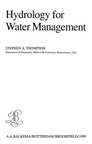 Hydrology for water management
