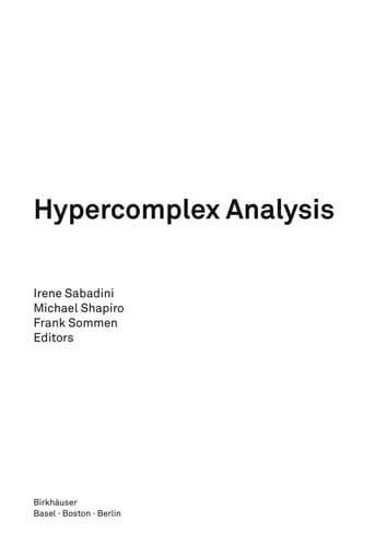 Hypercomplex Analysis