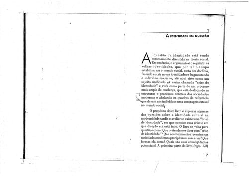 A identidade cultural na pós-modernidade