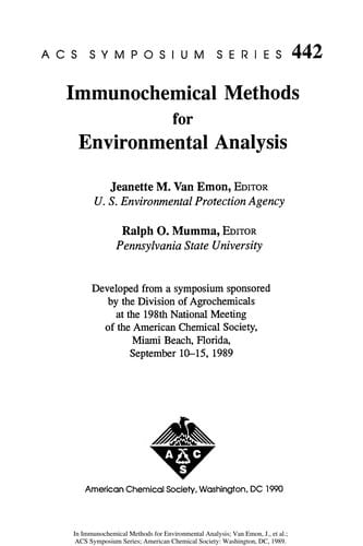 Immunochemical methods for environmental analysis