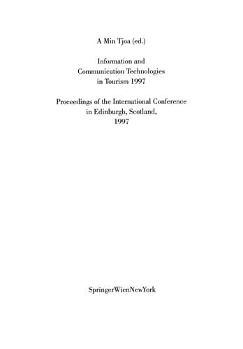 Information and Communication Technologies in Tourism 1997