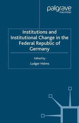 Institutions and institutional change in the Federal Republic of Germany