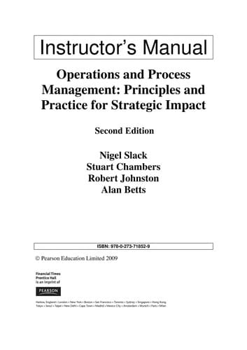 Operations and process management