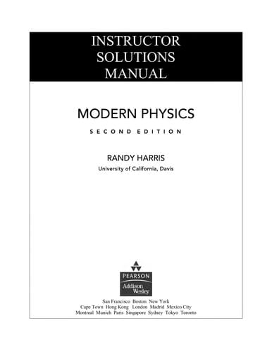 Instructor solutions manual Sears and Zemansky's University physics