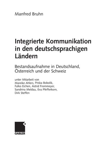 Integrierte Kommunikation in den deutschsprachigen Ln dern