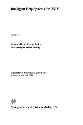 Intelligent Help Systems for UNIX