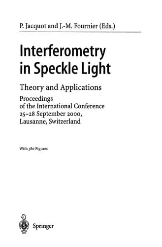 Interferometry in Speckle Light