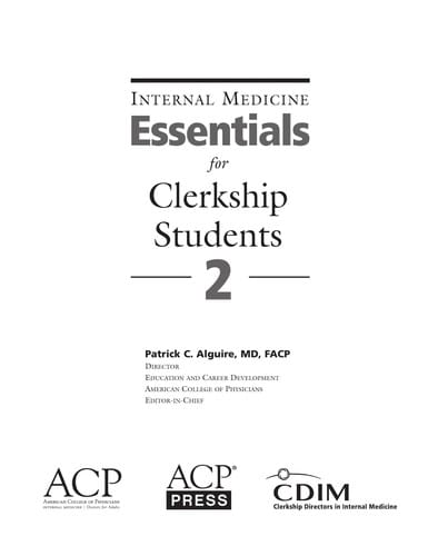 Internal medicine essentials for clerkship students 2