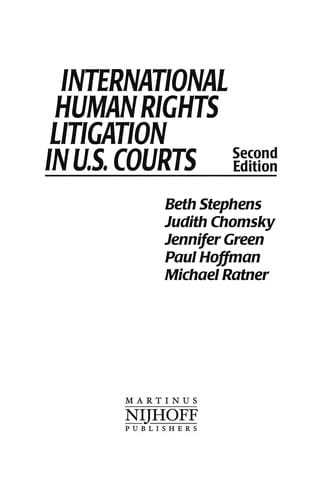 International human rights litigation in U.S. courts