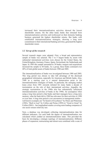 Internationalization of banks