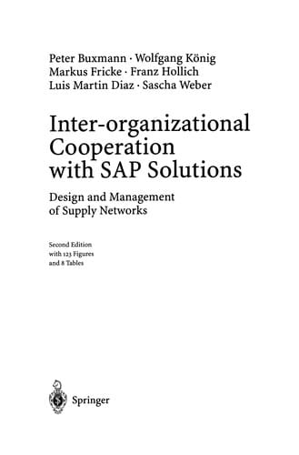 Inter-organizational Cooperation with SAP Solutions