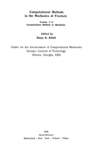 Computational methods in the mechanics of fracture