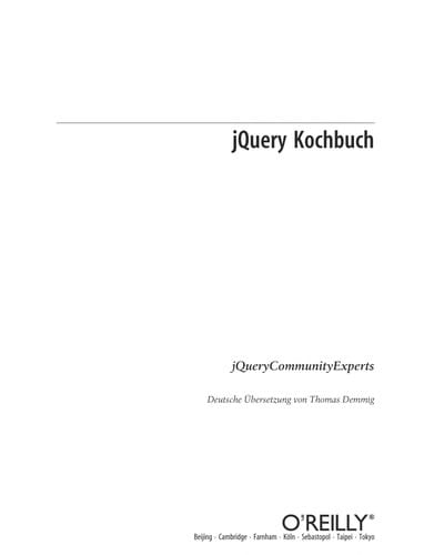 jQuery Kochbuch