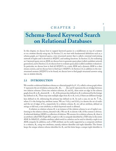 Keyword search in databases