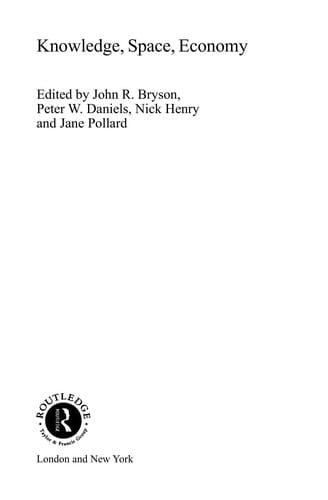 Knowledge, space, economy