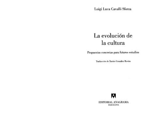 La evolución de la cultura