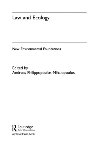Law and ecology