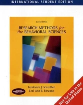 Research Methods for the Behavioral Sciences