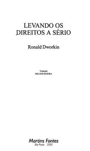 Levando os direitos a sério