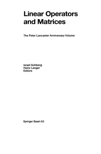 Linear operators and matrices
