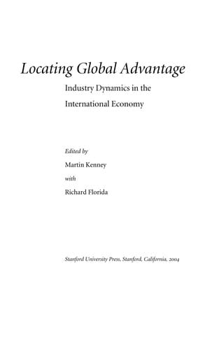 Locating global advantage