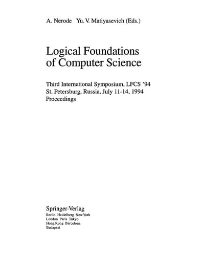 Logical foundations of computer science