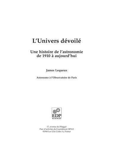 L'univers dévoilé