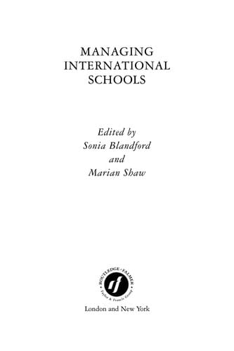 Managing international schools