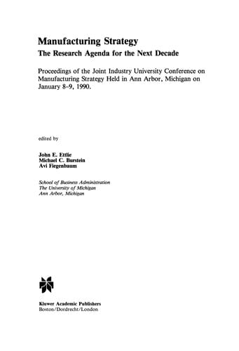 Manufacturing Strategy