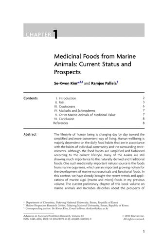 Marine medicinal foods