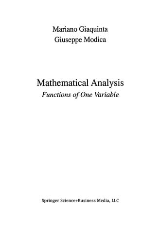 Mathematical Analysis