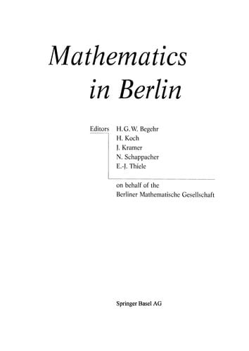 Mathematics in Berlin