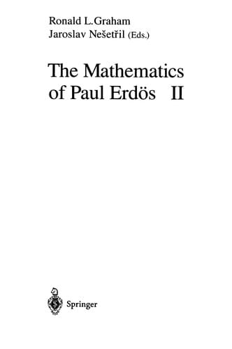 The mathematics of Paul Erdös