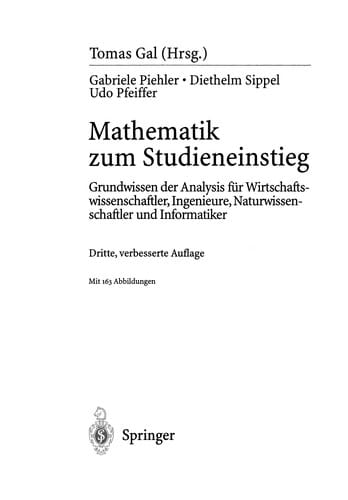 Mathematik zum Studieneinstieg