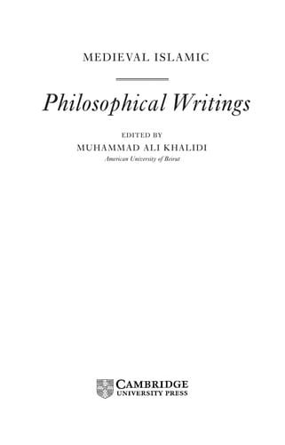 Medieval Islamic philosophical writings