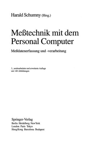 Meßtechnik mit dem Personal Computer
