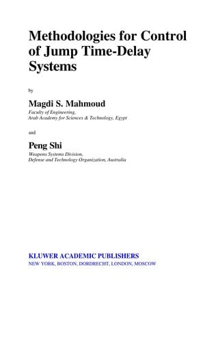 Methodologies for control of jump time-delay systems