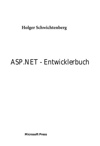 Microsoft ASP.NET - das Entwicklerbuch