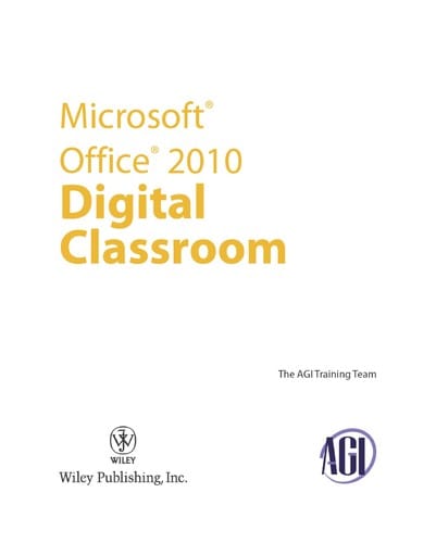 Microsoft Office 2010 digital classroom