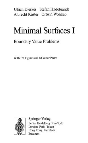 Minimal surfaces